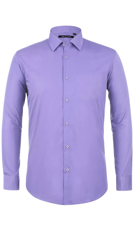 Renoir Mens Shirt TC624-LAVE ( Classic Fit Long Sleeve Spread Collar Dress Shirt )