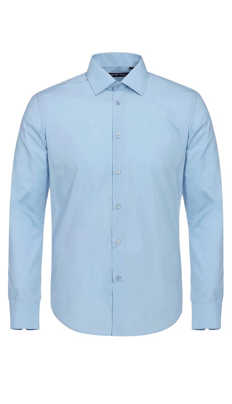 Verno Mens Shirts TC646-SKY-BLUE ( Classic Fit Long Sleeve Spread Collar Dress Shirt )
