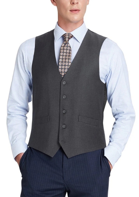 Renoir Mens Vest 202-1-CHAR ( Classic Fit Suit Separate Vest )