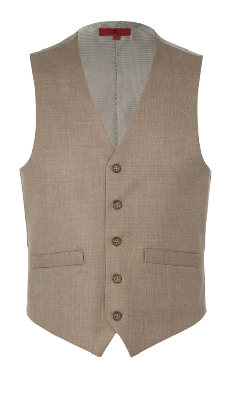 Renoir Mens Vest 202-3-TAUPE ( Classic Fit Suit Separate Vest )