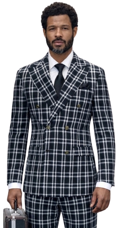 Statement DB BIANCA-BLACK Mens Suit