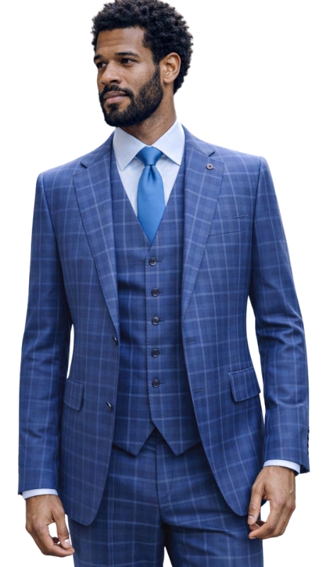 Statement MODENA-BLUE-3PC Mens Suit