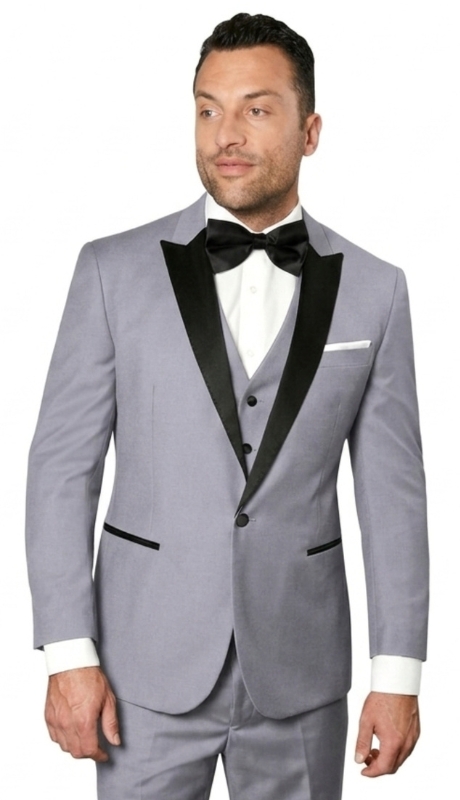 Statement TUX-PK-GREY-3PC Mens TUXEDO
