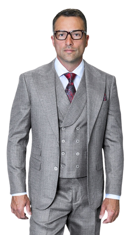 Statement BACENO-GREY-3PC Mens Suit