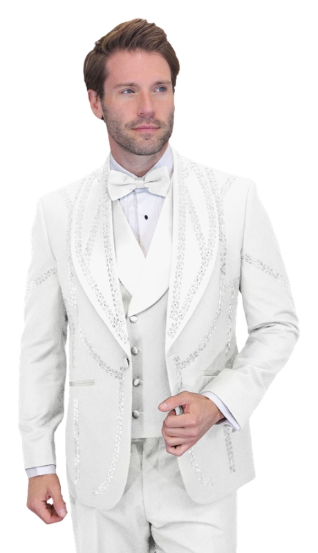 Statement CHIC-WHITE-3PC  Mens Tuxedo