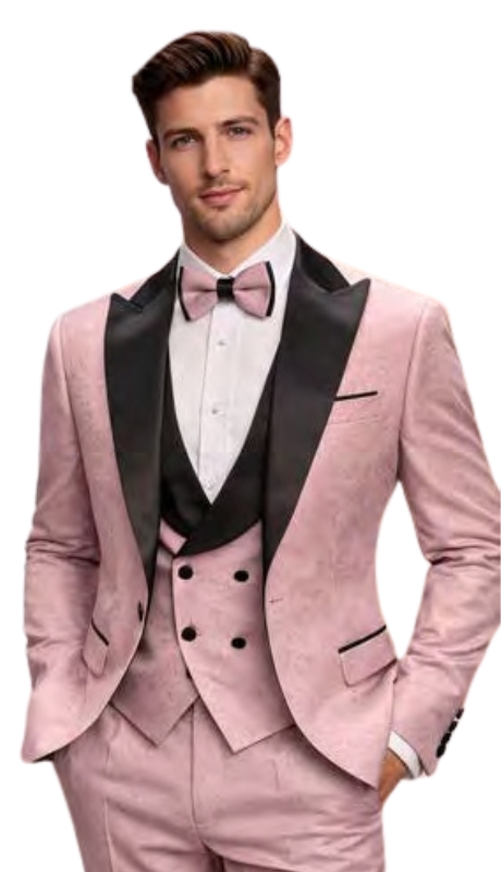 Statement COSMO-BLUSH-3PC Mens Tuxedo