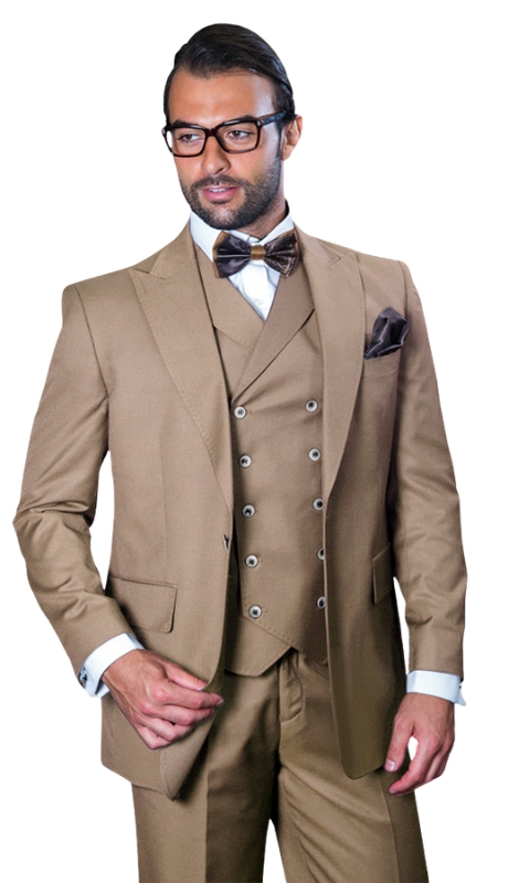 Statement FLORENCE- TAN-3PC Mens Suit
