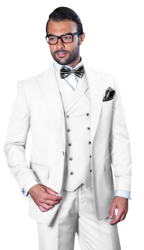 Statement FLORENCE- WHITE-3PC Mens Suit