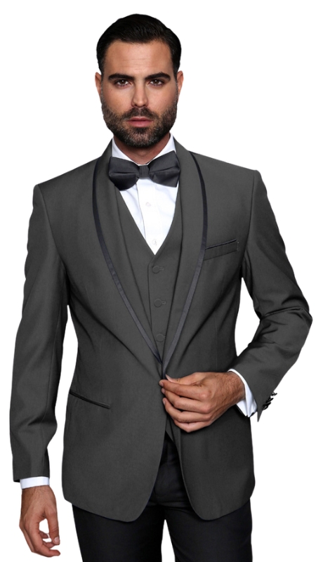 Statement GENOVA-CHARCOAL Mens Suit