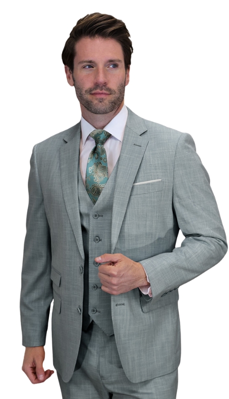 Statement LARZO-AQUA-3PC  Mens Suit