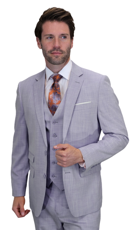 Statement LARZO-LAVENDER-3PC Mens Suit