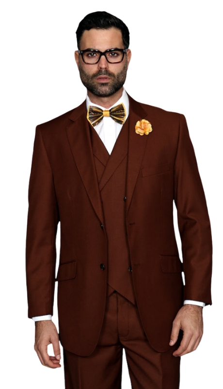 Statement MESSINA-COPPER-3PC Mens Suit