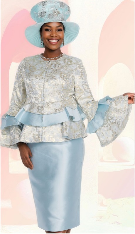 Aussie Austine 5922-BLU Designer Church Suit