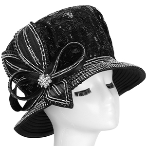 Giovanna HR22137-BLK Church Hat