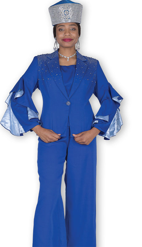 Aussie Austine 6104-RYL Ladies Church Pant Suit