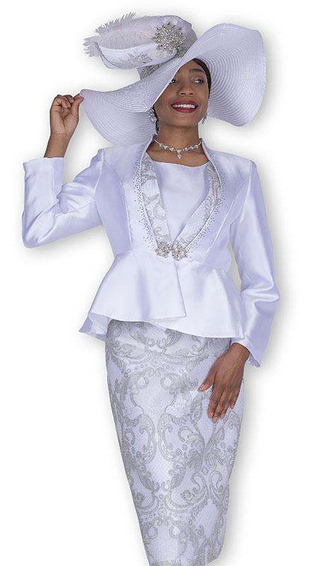 Aussie Austine 6201-WHT Ladies Church Suit