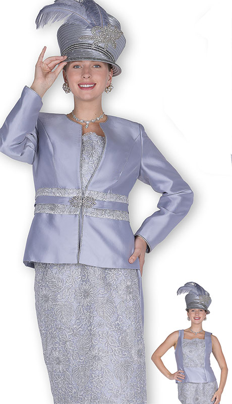 Aussie Austine 6157-SVG Church Suit for Ladies