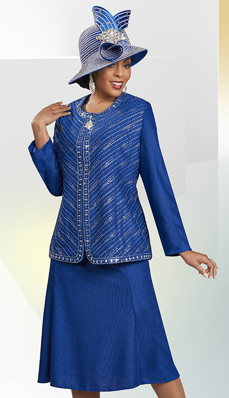 Ben Marc 48451 ( 2pc Elegant Knit Skirt Set )-Hat