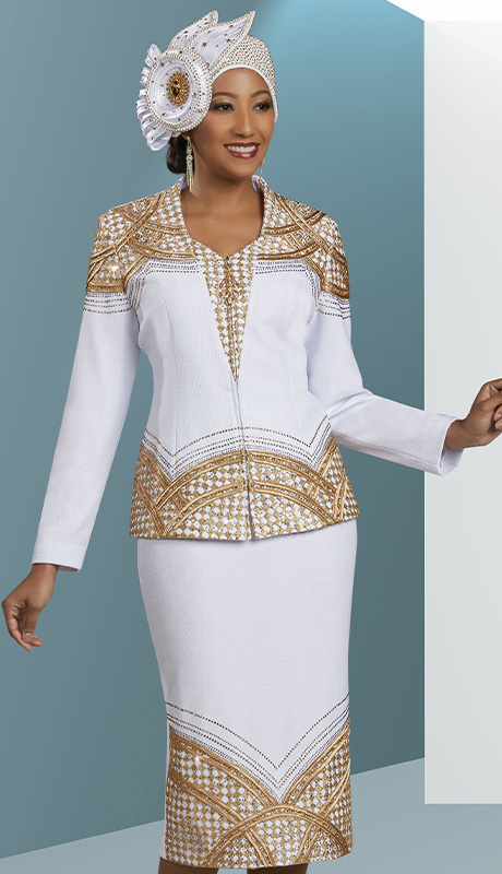 Ben Marc 48457 ( 2pc Elegant Knit Skirt Set )-Hat