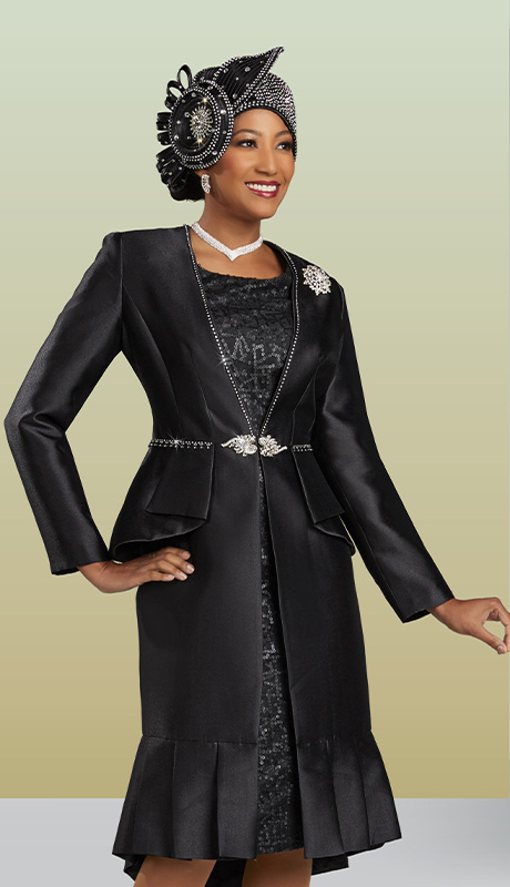 Ben Marc 48467-H ( 2pc Silk Lace Dress And Jacket Set )-Hat