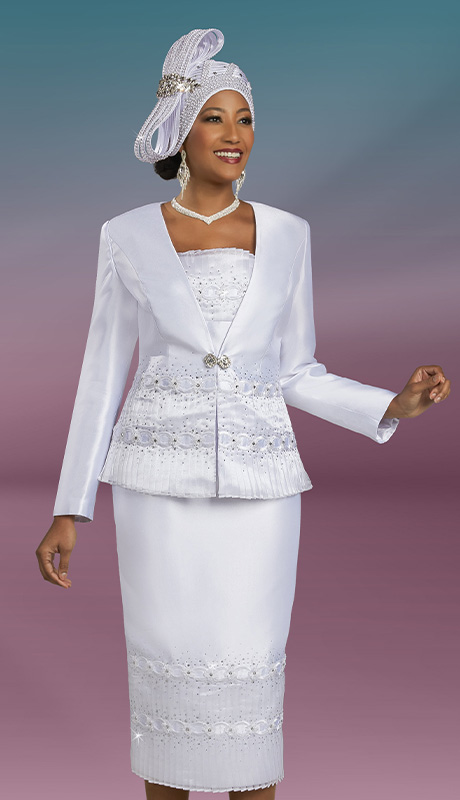 Ben Marc 48481-PNK-H ( 3pc Silk Lace Set )-Hat