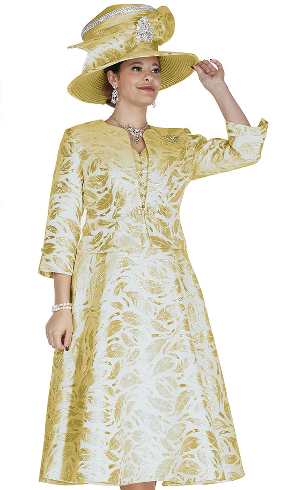 Champagne Italy 6416-GLD Ladies Church Dress