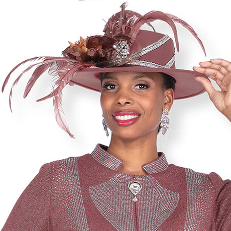 Champagne Italy H5967-BRN-IH Church Hat