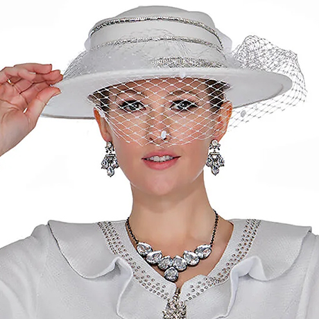 Champagne Italy H5960-WHT-IH Church Hat