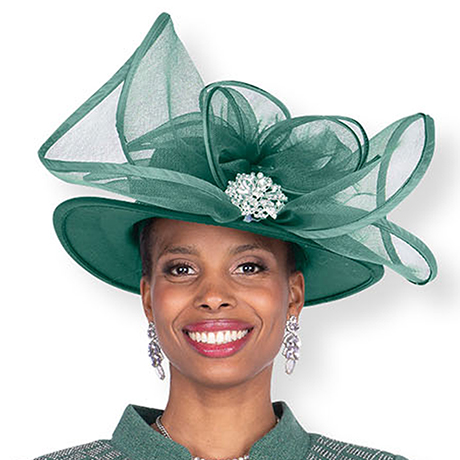 Champagne Italy H5968-GRN-IH Church Hat
