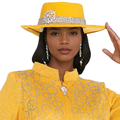 Champagne Italy H5966-GLD-IH Church Hat