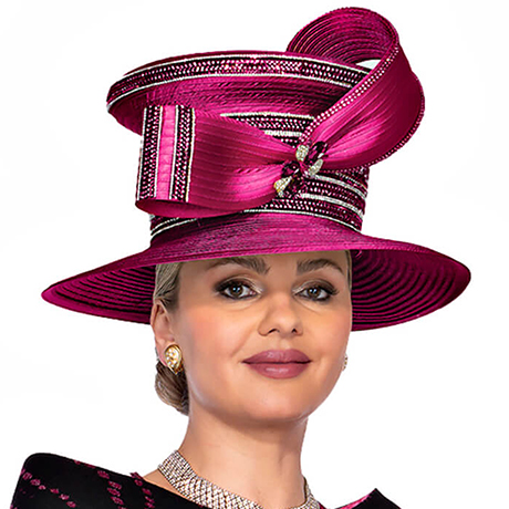 Champagne Italy H5952-FUCH-IH Church Hat