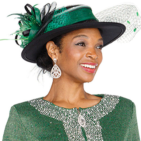 Champagne Italy H5961-GRN-IH Church Hat
