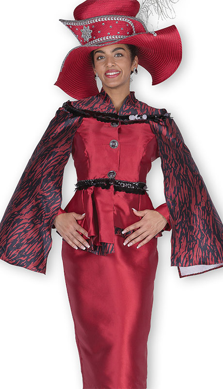 Champagne Italy 6121-RED Church Suit
