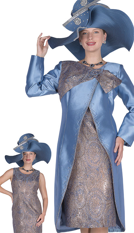 Champagne Italy 6206-BLU Church Dress