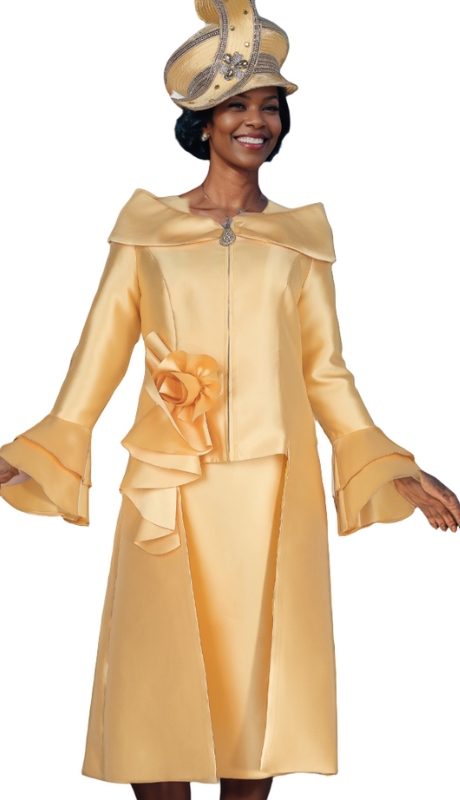 Champagne Italy 6017-GLD-CO Church Suit