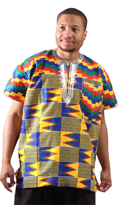 African Embroidered Dashiki Shirt - Traditional Cotton Dashiki Top main image 1