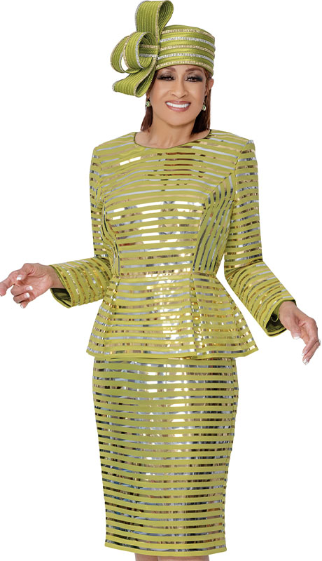 Dorinda Clark Cole 309821-GRN-H Womens Church Suit-Hat