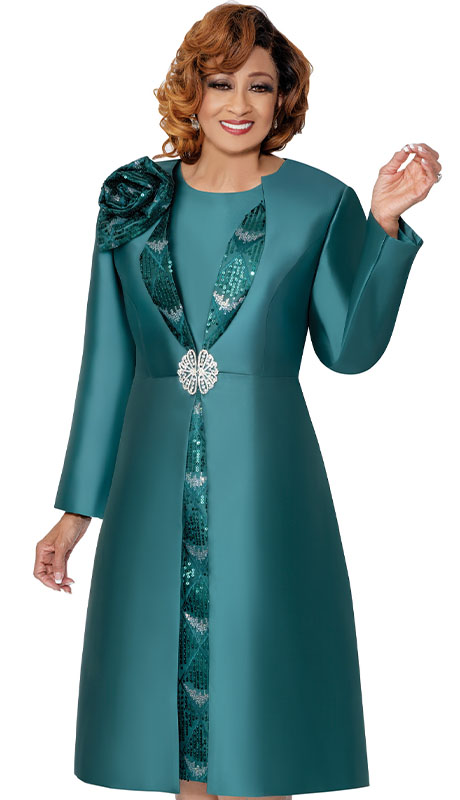 Dorinda Clark Cole 309982-GRN-QS Womens Church Dress