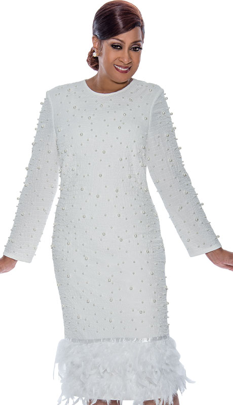 Dorinda Clark Cole 5031-WHT-QS First Ladies Church Dress