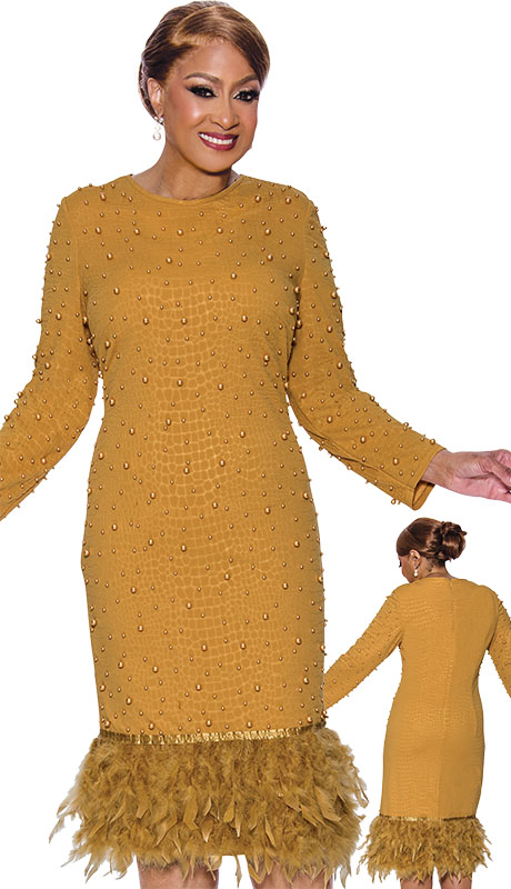 Dorinda Clark Cole 5031-GLD-QS Ladies Church Dress