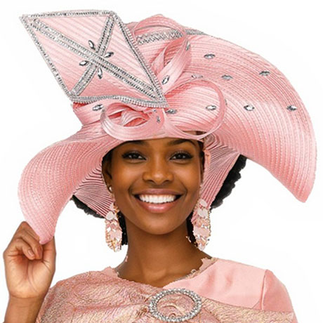 Elite Champagne 6206-PNK-H-QO Church Hat