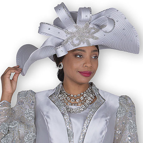 Elite Champagne 6203-SIL-H-QO Church Hat