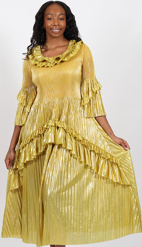 Diana Couture 25833-YLW Church Dress