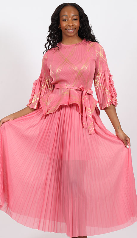 Diana Couture 90252-PNK Church Dress