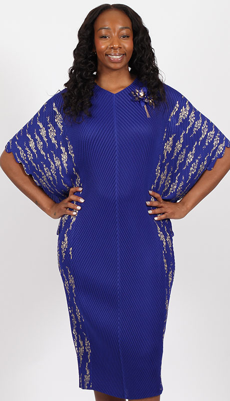Diana Couture 8075-BLU Church Dress