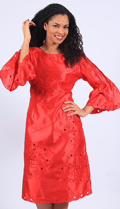 Diana Couture 8239-SRE ( 1pc Linen First Lady Dress )