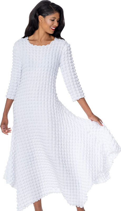 Divine Casuals DC2031-WHT Ladies Church Dress