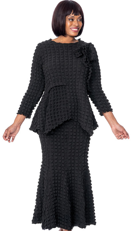 Divine Casuals DC2052-BLK Ladies Church Dress