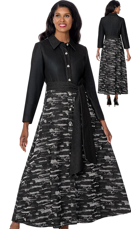 Devine Sport 800321-BLK Church Dress
