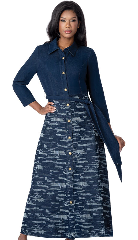 Devine Sport 800321-BLU Church Dress